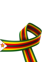 Zimbabwe drapeau élément conception nationale indépendance journée bannière ruban png