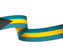 The Bahamas flag element design national independence day banner ribbon png