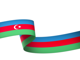 Azerbaijan flag element design national independence day banner ribbon png