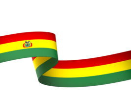 Bolivia flag element design national independence day banner ribbon png