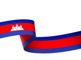 Cambodia flag element design national independence day banner ribbon png