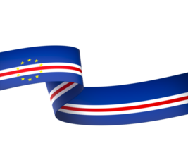 cabo verde bandera elemento diseño nacional independencia día bandera cinta png