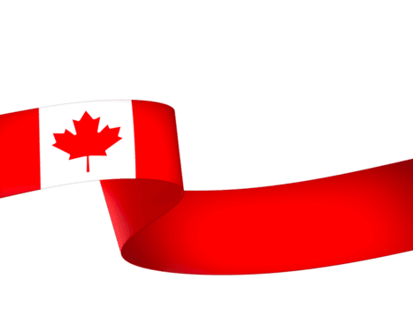 Canada flag element design national independence day banner ribbon png