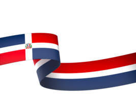 Dominican Republic flag element design national independence day banner ribbon png