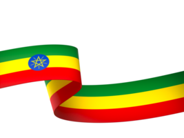 Ethiopia flag element design national independence day banner ribbon png