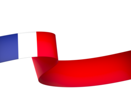 France flag element design national independence day banner ribbon png