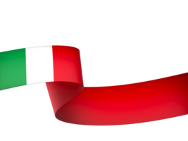 Italy flag element design national independence day banner ribbon png