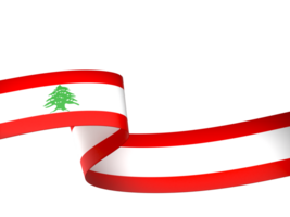Liban drapeau élément conception nationale indépendance journée bannière ruban png