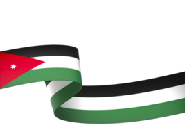 Jordan flag element design national independence day banner ribbon png