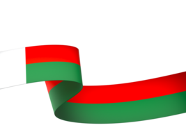 Madagascar flag element design national independence day banner ribbon png