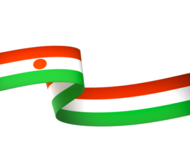 Niger flag element design national independence day banner ribbon png