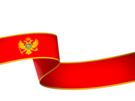 Montenegro bandeira elemento Projeto nacional independência dia bandeira fita png