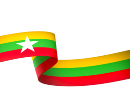 Myanmar Flagge Element Design National Unabhängigkeit Tag Banner Band png