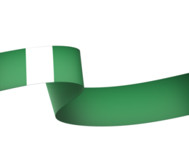 Nigeria flag element design national independence day banner ribbon png