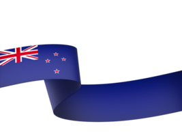 New Zealand flag element design national independence day banner ribbon png