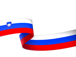 Slovenia flag element design national independence day banner ribbon png