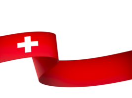 Switzerland flag element design national independence day banner ribbon png