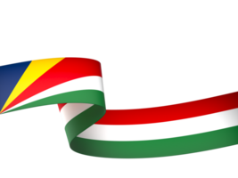 Seychelles flag element design national independence day banner ribbon png