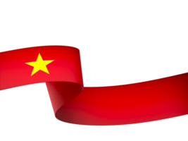 Vietnam flag element design national independence day banner ribbon png