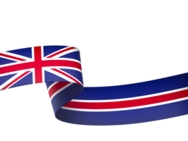 United Kingdom flag element design national independence day banner ribbon png