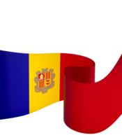 Andorra flag element design national independence day banner ribbon png