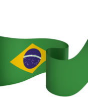 Brazil flag element design national independence day banner ribbon png