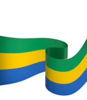 Gabon bandiera elemento design nazionale indipendenza giorno bandiera nastro png