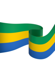 Gabon flag element design national independence day banner ribbon png