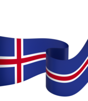 Iceland flag element design national independence day banner ribbon png