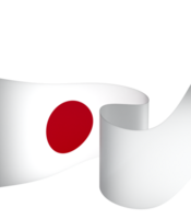 Japan flag element design national independence day banner ribbon png