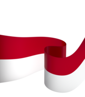 Indonesia flag element design national independence day banner ribbon png