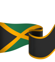 Jamaica bandera elemento diseño nacional independencia día bandera cinta png