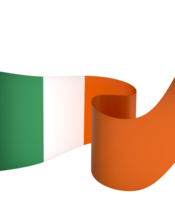 Ireland flag element design national independence day banner ribbon png