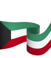 Kuwait flag element design national independence day banner ribbon png