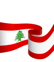 Lebanon flag element design national independence day banner ribbon png