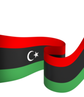 libyen flagga element design nationell oberoende dag baner band png