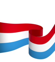 Luxembourg flag element design national independence day banner ribbon png