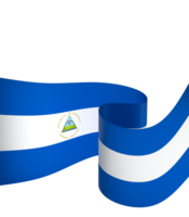 Nicaragua flag element design national independence day banner ribbon png