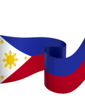 Philippines flag element design national independence day banner ribbon png