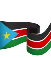 South Sudan flag element design national independence day banner ribbon png