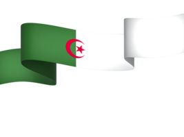 Algeria flag element design national independence day banner ribbon png