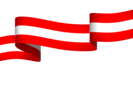 Austria flag element design national independence day banner ribbon png