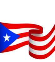 Puerto Rico flag element design national independence day banner ribbon png