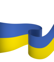 Ukraine flag element design national independence day banner ribbon png