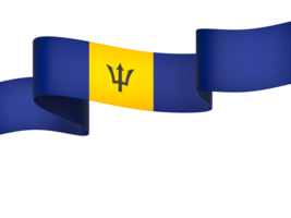 Barbados flag element design national independence day banner ribbon png