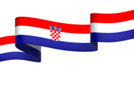 Croatia flag element design national independence day banner ribbon png