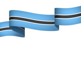 Botswana flag element design national independence day banner ribbon png