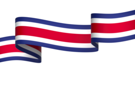 Costa Rica flag element design national independence day banner ribbon png
