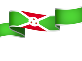 Burundi Flagge Element Design National Unabhängigkeit Tag Banner Band png