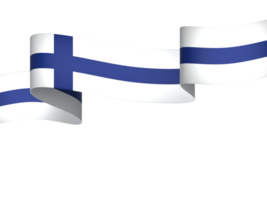 Finland flag element design national independence day banner ribbon png